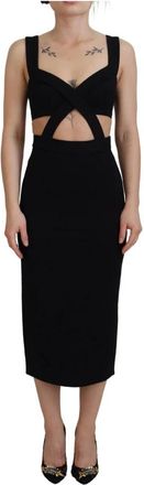 Dolce & Gabbana Sheath Dress - Dames - Casual kleedjes - Zwart - S - Nylon - Kleedjes