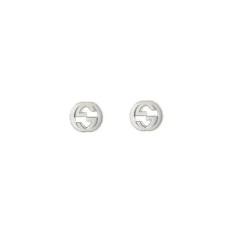 Gucci Accessoires, Dames, Grijs, ONE Size, Interlocking G Oorbellen