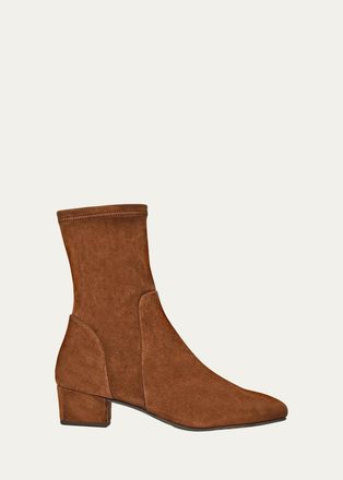 Aquatalia 40mm Stassi Suede Ankle Boots