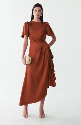 Willa Narissa Midi Dress in Copper at Nordstrom, Size 4