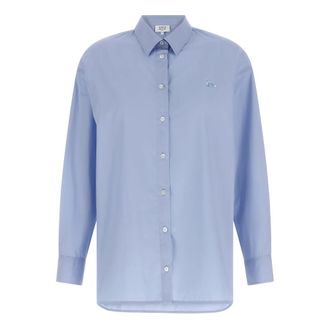 Maison Kitsun&eacute; Baby Fox Casual Shirt - female - Maison Kitsun&eacute; - Shirts - Blue - L - Blouses & Shirts