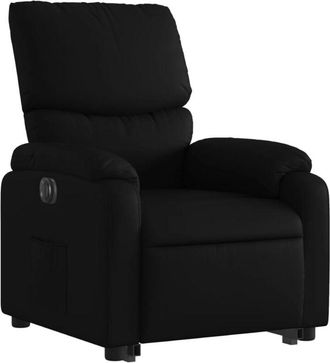 vidaXL Vidaxl - Sill&oacute;n Reclinable Y Elevable El&eacute;ctrico Cuero Sint&eacute;tico Negro