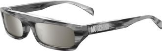 Moschino MOS047/S 79D/T4 Womens Sunglasses Silver Size 53