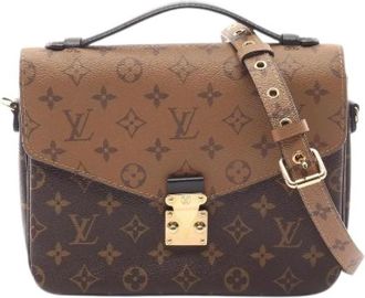 Louis Vuitton Pre-owned Pochette Metis Monogram Reverse 2way bag - Dames - Vintage Schoudertas - Bruin - ONE Size - Leer - Vintage