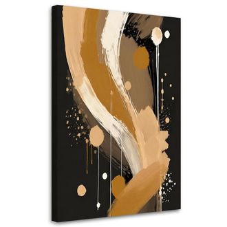 Artgeist Quadro Su Tela, Astrazione Bianco Toni Di Marrone Macchie Moderno - 40x60