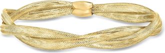 Ross-Simons Italian 14kt Yellow Gold Double-Mesh Bangle Bracelet