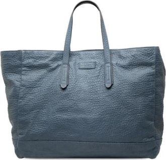 Gucci Pre-owned Tote Bag - Dames - Vintage Shopper - Blauw - ONE Size - Leer - Vintage