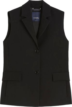 Max Mara Gilet con revers a lancia - Nero