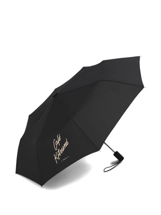 Maison Kitsuné logo umbrella - unisex - Polyester - One Size - Black