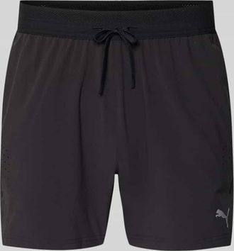 Puma Regular Fit Shorts mit Logo-Print in Black, Gr&ouml;&szlig;e XXL