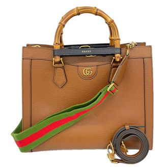 Gucci Brown Leather Tote Bag (Pre-Owned)