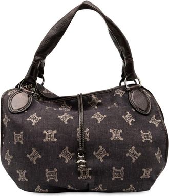 Celine Pre-owned Celine Macadam Denim Bittersweet Hobo Bag Ladies WD-SA-0088