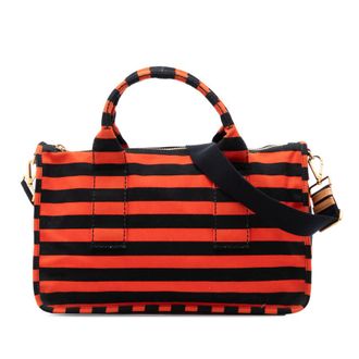 Prada Pre-owned Prada Large Canvas Canapa Righe Striped Satchel Unisex XYQMTVOKJ75Q6FUL