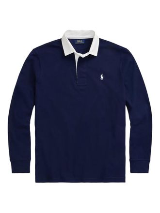 Polo Ralph Lauren long-sleeved rugby polo shirt - men - Cotton - S - Blue