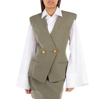 Balmain Grain-Effect Buttoned Vest