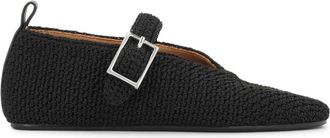 Kazar Ballerinas met Ruitpatroon - Dames - Ballerinas - Zwart - 36 EU - Leer - Schoenen