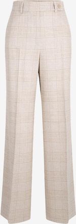 Kiton Karierte Woll- und Kaschmirhose mit weitem Bein