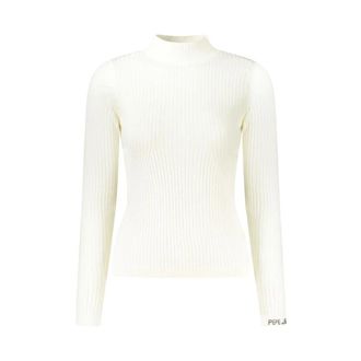 Pepe Jeans London Katoenen coltrui - Dames - Coltruien - Wit - XL - Katoen - Truien & Vesten