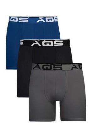 AQS Classic Fit Boxer Briefs - Pack of 3 in Black/grey/blue at Nordstrom Rack, Size Small