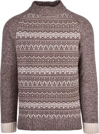 Wool & Co Brown Wool And Polyamide Blend Crew Neck Sweater