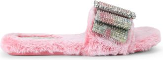 Kurt Geiger Womens Cosy Bow Slide Sliders - Pink - Size UK 7