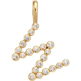 Made by Mary CZ Poppy Charm in Gold Vermeil Initial W at Nordstrom
