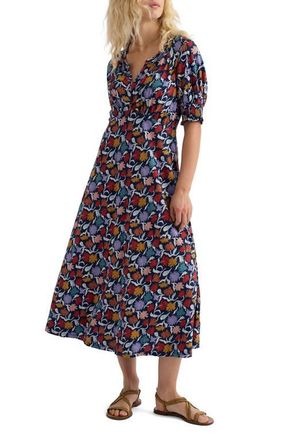Seasalt Cornwall Fenil Floral Midi Dress in Garden Floral Sea Cave at Nordstrom, Size 12 Us
