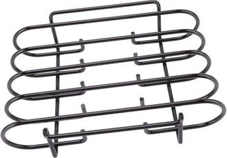 OEM Parrilla Para Costillas, Capacidad Para 4 Filas, Compacta, Port&aacute;til, De Hierro, Negra, Reutilizable, Parrilla Vertical Para Costillas Para Barbacoas Y