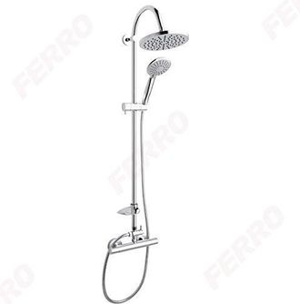 Ferro Ferro Sistema De Ducha Cromado Con Mezclador Termost&aacute;tico Dise&ntilde;o