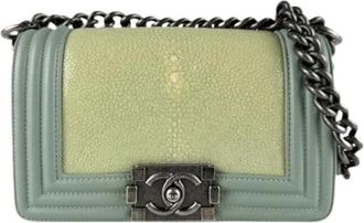 Chanel Pre-owned Cross Body Bags, female, Green, Size: ONE SIZE Pre-owned Vintage Shoulder Bag