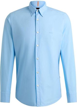 BOSS Regular-fit shirt in cotton poplin