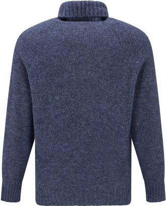 Brunello Cucinelli Mens Blue Alpaca Leather Turtleneck Clothing