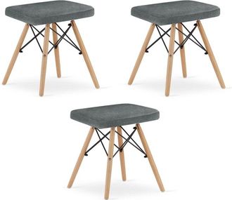 OEM Taburete Werk - Material Gris / Patas Naturales X 3