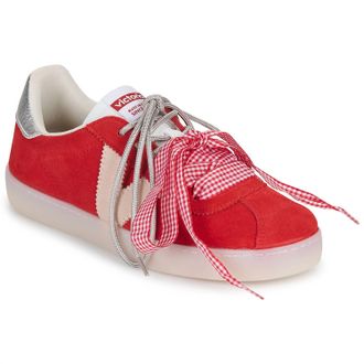 Victoria Womens Berlin Leather Sneakers In Red