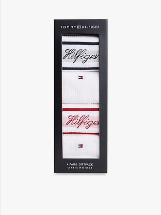 Tommy Hilfiger 4-Pack Logo Ribbed Socks Gift Box
