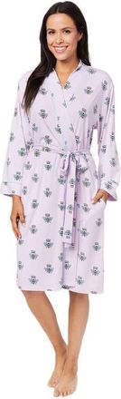 The Cats Pajamas Pima Knit Robe in Queen Bee Lavender at Nordstrom, Size Medium