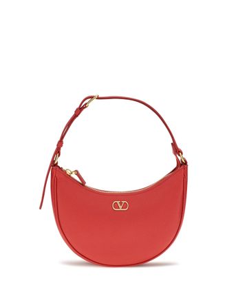 Valentino Garavani Calfskin Leather Hobo Bag - Red