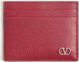 Valentino Garavani Portacarte Valentino Garavani VLogo Signature In Vitello Granato Uomo ROSSO UNI