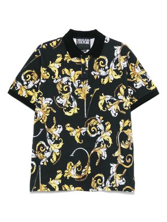 Versace Jeans Couture Poloshirt met Baroccoflage-print - Zwart