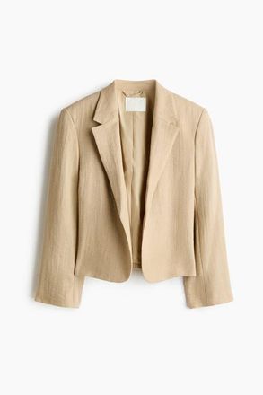 H&M Short Blazer in Beige at Nordstrom, Size Xx-Large