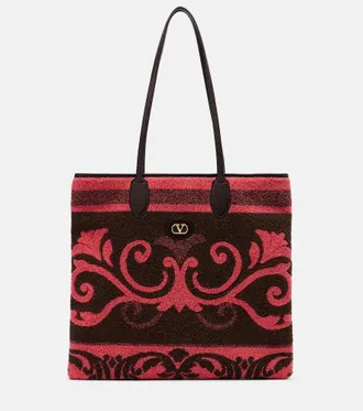Valentino Garavani Tote N/S Medium de rizo con VLogo