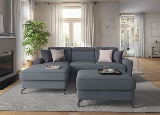 Sit&more Ecksofa »Scarlett L-Form« inklusive Kopfteilverstellung, wahlweise mit Bettfunktion, Bettkasten