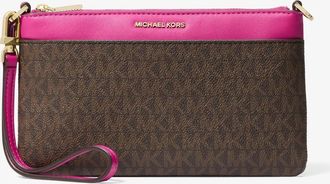 Michael Kors Jet Set Medium Signature Logo Wristlet