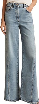 Reiss Fern Twist Seam Wide Leg Jean