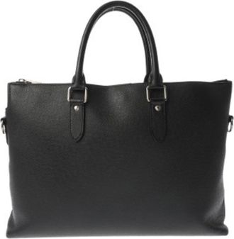 Louis Vuitton Noir Leather Briefcase (Pre-Owned)