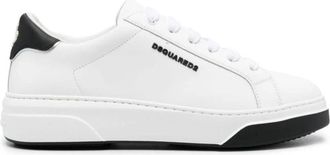 Dsquared2 Schoenen, Heren, Wit, 43 EU, Leer, Lage Leren Sneakers