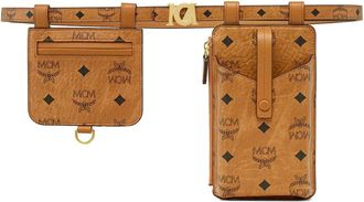 MCM M-Art Pouch-Riem in Visetos - Dames - Riemen - Bruin - 100 CM - Leer - Accessoires
