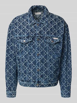 Calvin Klein Jeans Jeansjacke mit Brusttaschen und Label-Detail in Jeansblau, Gr&ouml;&szlig;e XL