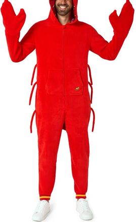 OppoSuits Lobster Hooded Fleece Costume Jumpsuit in Red at Nordstrom, Size Xx-Large