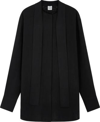 Toteme lavallière long-sleeve shirt - Black